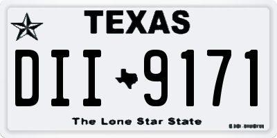 TX license plate DII9171