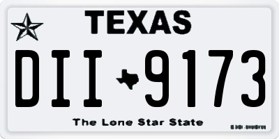 TX license plate DII9173