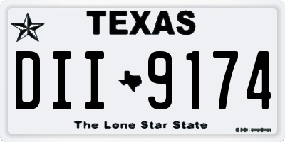 TX license plate DII9174