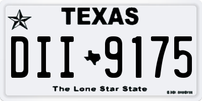 TX license plate DII9175
