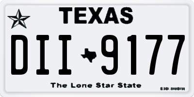 TX license plate DII9177