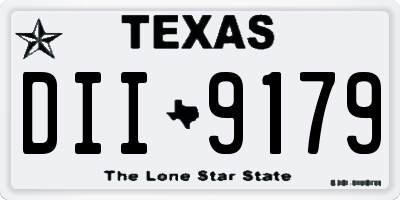 TX license plate DII9179