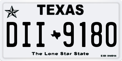 TX license plate DII9180