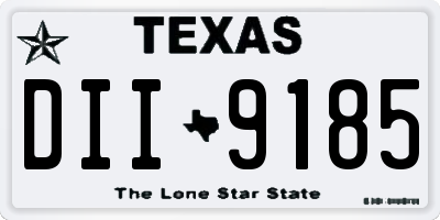 TX license plate DII9185