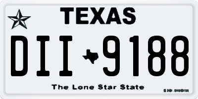 TX license plate DII9188