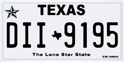 TX license plate DII9195