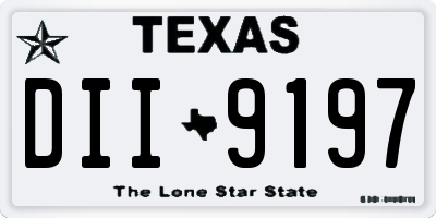 TX license plate DII9197