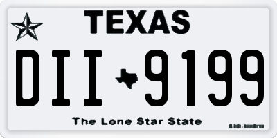 TX license plate DII9199