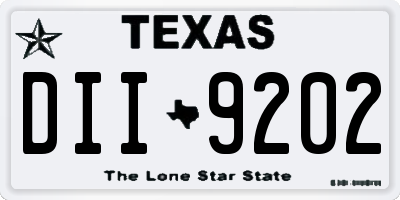 TX license plate DII9202