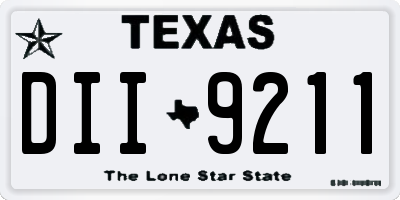 TX license plate DII9211