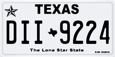 TX license plate DII9224