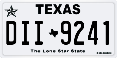 TX license plate DII9241