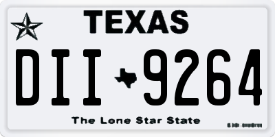 TX license plate DII9264
