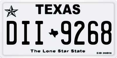 TX license plate DII9268