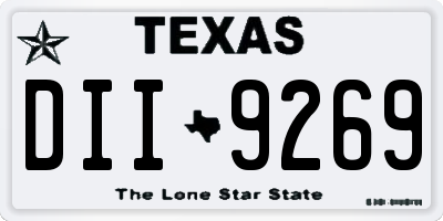 TX license plate DII9269