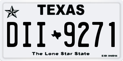 TX license plate DII9271