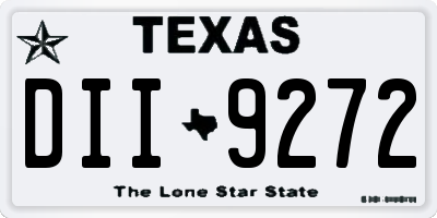 TX license plate DII9272