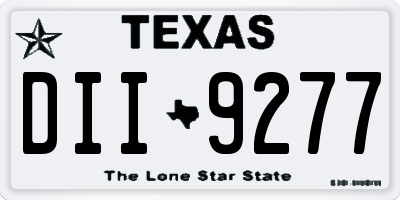 TX license plate DII9277