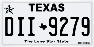 TX license plate DII9279