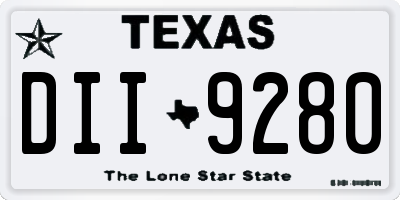 TX license plate DII9280