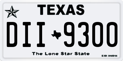 TX license plate DII9300