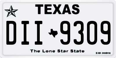 TX license plate DII9309