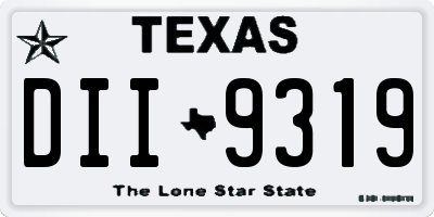 TX license plate DII9319