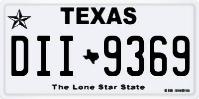 TX license plate DII9369