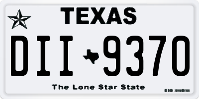 TX license plate DII9370