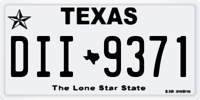TX license plate DII9371