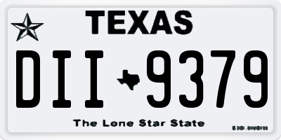 TX license plate DII9379