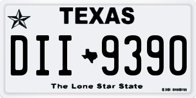 TX license plate DII9390