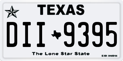 TX license plate DII9395