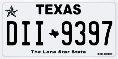 TX license plate DII9397
