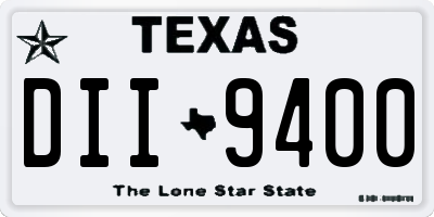 TX license plate DII9400