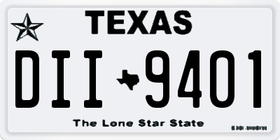 TX license plate DII9401