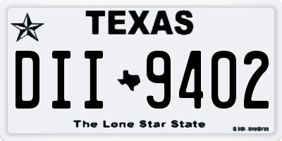 TX license plate DII9402