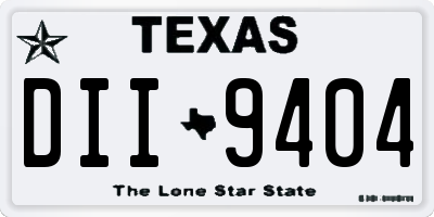 TX license plate DII9404