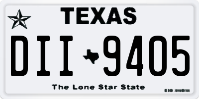 TX license plate DII9405