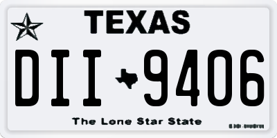 TX license plate DII9406