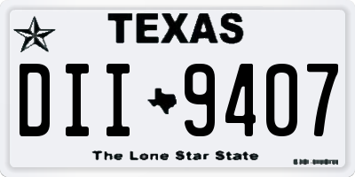 TX license plate DII9407