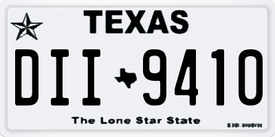TX license plate DII9410