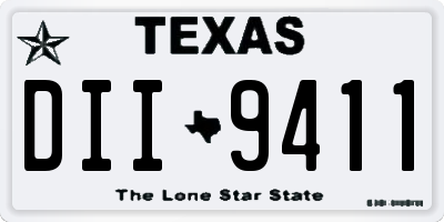 TX license plate DII9411