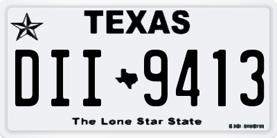 TX license plate DII9413