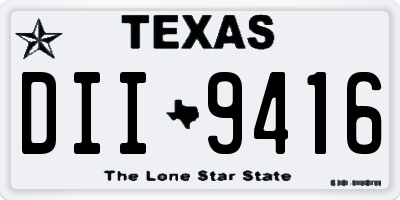 TX license plate DII9416