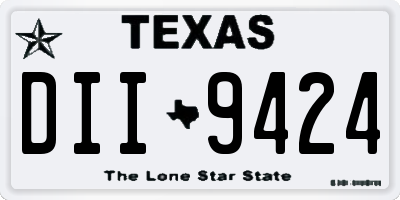 TX license plate DII9424