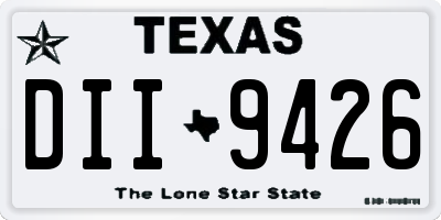 TX license plate DII9426