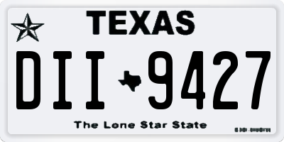 TX license plate DII9427
