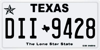 TX license plate DII9428