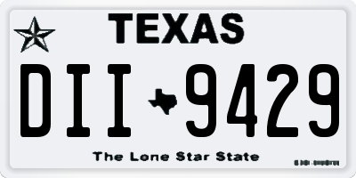 TX license plate DII9429